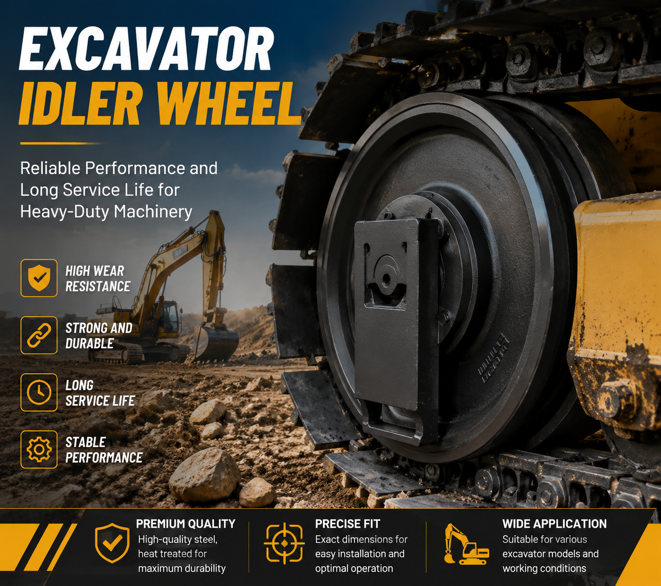 Excavator Idler Wheel: Reliable Performance and Long Service Life for Heavy-Duty Machinery
