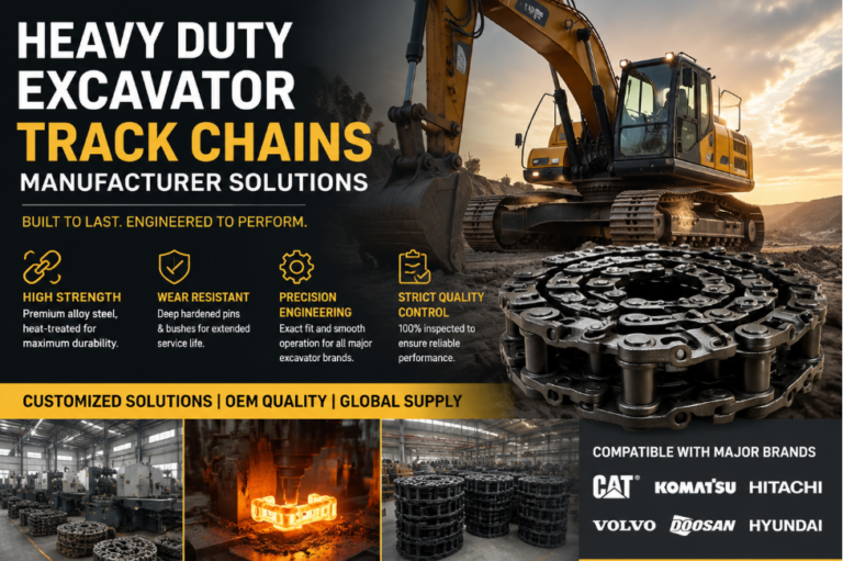 Heavy Duty Excavator Track Chains Manufacturer Solutions